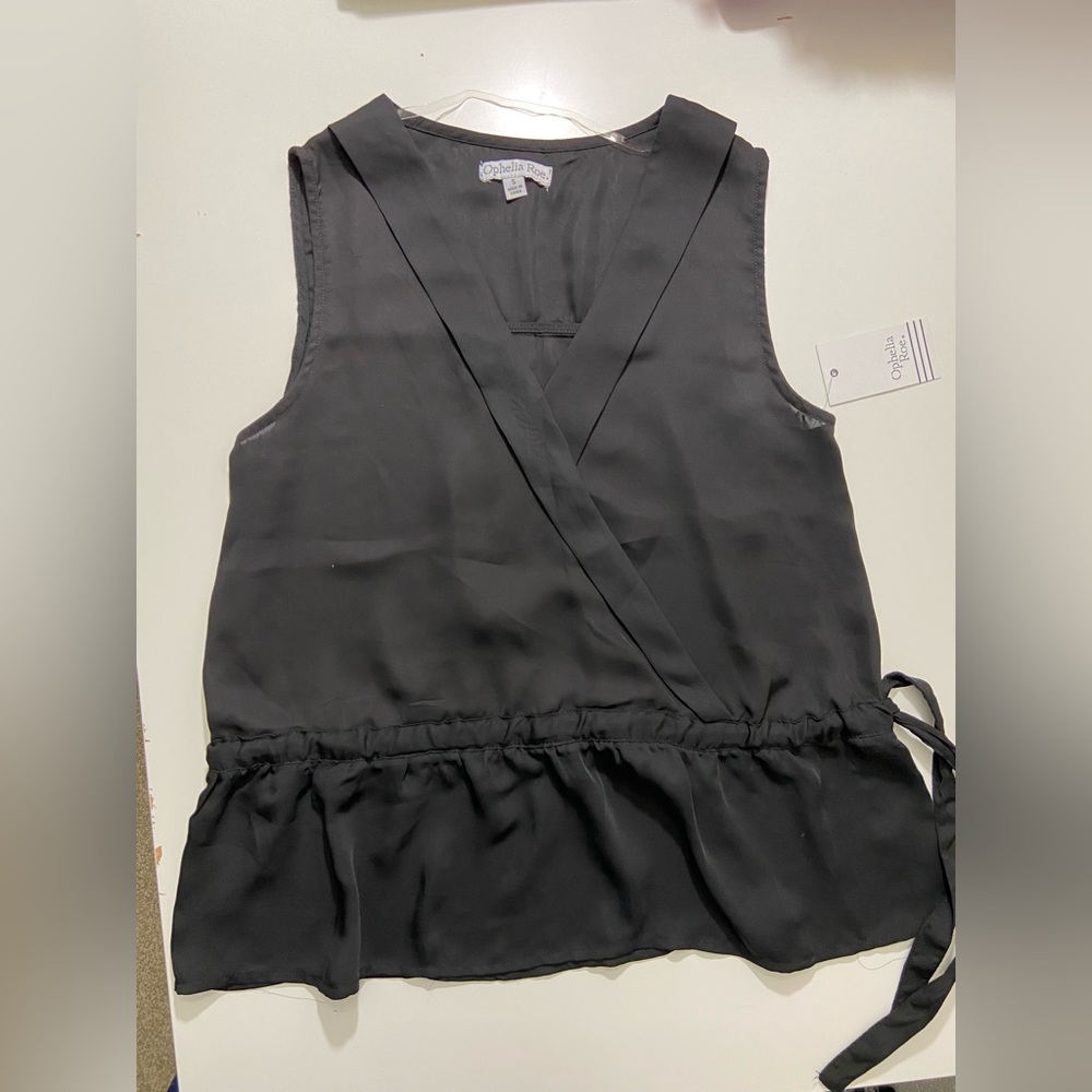 OPHELIA ROE Black, sleeveless blouse - Size S - New with tag